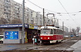 Tatra-T3A #3059 27-го маршрута на улице Академика Павлова возле станции метро "Студенческая"