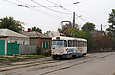 Tatra-T3SU #3060 27-го маршрута на улице Октябрьской Революции возле Октябрьского трамвайного депо