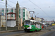 Т3-ВПСт #3061 27-го маршрута на улице Плехановской следует по Балашовскому путепроводу
