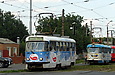 T3-ВПСт #3061 6-го маршрута и Tatra-T3SU #660 маршрута 16-А на улице Академика Павлова возле Сабуровой Дачи