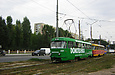 Tatra-T3SU #3064-3065 20-го маршрута на улице Клочковской возле перекрестка с улицей Новгородской