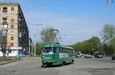 Tatra-T3SU #3064 6-го маршрута поворачивает с Московского проспекта на улицу Полевую