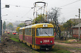 Tatra-T3SU #3064-3065 6-го маршрута на улице Академика Павлова возле Салтовского переулка