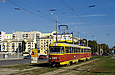 Tatra-T3SU #3064-3065 6-го маршрута на улице Плехановской в районе стадиона "Металлист"