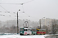 Tatra-T3SU #3064-3065 6-го маршрута на проспекте Тракторостроителей в районе остановки "Сады"