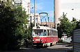 Tatra-T3SU #3064 7-го маршрута на улице Пахаря разворачивается на конечной станции "Новоселовка"
