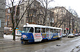 Tatra-T3SU #3066 7-го маршрута на улице Пушкинской возле перекрестка с улицей Гиршмана