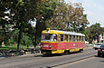 Tatra-T3SU #3066 6-го маршрута на Московском проспекте возле перекрестка с Искринской улицей