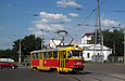 Tatra-T3SU #3066 маршрута 27-Б поворачивает с Московского проспекта на площадь Восстания