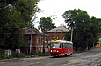 Tatra-T3SU #3066 маршрута 27-А в Рыбасовском переулке пересекает Нетеченский бульвар
