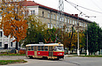 Tatra-T3SU #3066 6-го маршрута поворачивает с улицы Кошкина на улицу Плехановскую