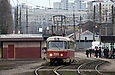 Tatra-T3SU #3066 6-го маршрута на улице Академика Павлова в районе остановки "Сабурова дача"
