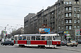 Tatra-T3SUCS #3066 6-го маршрута выезжает на улицу Евгения Котляра с конечной "Южный вокзал"