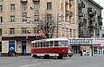 Tatra-T3SUCS #3066 6-го маршрута поворачивает с улицы Евгения Котляра на улицу Полтавский шлях
