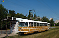 Tatra-T3SU #3067 2-го маршрута на проспекте Победы перед отправлением от остановки "Банковский институт"