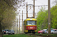 Tatra-T3SU #3067 6-го маршрута на Салтовском шоссе на подъезде к остановке "601 микрорайон"