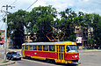 Tatra-T3SU #3067 12-го маршрута на улице Октябрьской революции напротив улицы 1-й Конной Армии