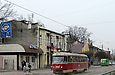 Tatra-T3SU #3067 7-го маршрута на улице Октябрьской Революции возле улицы 1-й Конной Армии