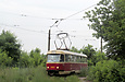 Tatra-T3SU #3067 7-го маршрута разворачивается на конечной станции "Малая Даниловка"