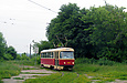 Tatra-T3SU #3067 7-го маршрута отправляется от конечной станции "Малая Даниловка"