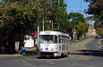 Tatra-T3SU #3068 6-го маршрута на переулке Рыбасовском перед поворотом на улицу Гольдберговскую