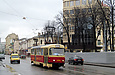 Tatra-T3SU #3068 6-го маршрута на улице Полтавский шлях подъезжает к остановке "Театр для детей и юношества"