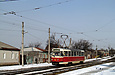 Tatra-T3SUCS #3068 27-го маршрута на улице Академика Павлова в районе Салтовского шоссе