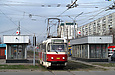 Tatra-T3SUCS #3068 27-го маршрута на улице Академика Павлова возле улицы Валентиновской