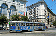 Tatra-T3SU #3069 6-го маршрута на площади Розы Люксембург напротив центрального универмага