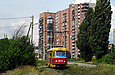 Tatra-T3SU #3070 20-го маршрута на улице Клочковской спускается к Алексеевской балке