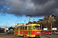 Tatra-T3SU #3070 20-го маршрута на улице Клочковской возле перекрестка со спуском Пассионарии