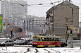 Tatra-T3SU #3070 20-го маршрута поворачивает из Рогатинского проезда на улицу Клочковскую