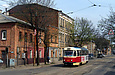 Tatra-T3SU #3070 20-го маршрута на улице Большой Панасовской возле Клочковского переулка