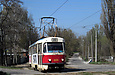 Tatra-T3SU #3070 20-го маршрута на улице Клочковской пересекает улицу Дербентскую