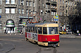 Tatra-T3SU #3070 20-го маршрута выезжает с конечной "Южный вокзал" на улицу Евгения Котляра
