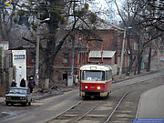 Tatra-T3SU #3071 7-го маршрута в Рыбасовском переулке возле Нетеченского бульвара