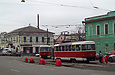 Tatra-T3SUCS #3071 5-го маршрута и Tatra-T3SUCS #485 7-го маршрута на перекрестке улиц Полтавского Шляха и Конева