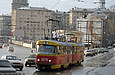 Tatra-T3SU #3074-3075 6-го маршрута на Московском проспекте возле Харьковского моста