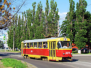 Tatra-T3SU #3074 маршрута 27-Б на улице Кирова в районе улицы 1-й Конной Армии