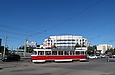 Tatra-T3SU #3074 20-го маршрута на улице Евгения Котляра возле перекрестка с улицей 8-го Марта