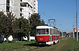 Tatra-T3SU #3074 20-го маршрута на улице Клочковской возле перекрестка с улицей Херсонской