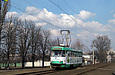 Tatra-T3SU #3074 27-го маршрута на улице Академика Павлова возле парка Памяти