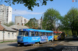 Tatra-T3SU #3078-3079 6-го маршрута на улице Полевой между Московским проспектом и улицей Днепровской