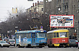 Tatra-T3SU #3078 6-го маршрута и #278 9-го маршрута на улице Красноармейской возле конечной станции "Южный вокзал"