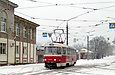 Tatra-T3SUCS #3078 7-го маршрута на улице Бажана перед поворотом на улицу Москалевскую