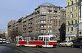 Tatra-T3SUCS #3078 7-го маршрута выезжает на улицу Котляра с конечной станции "Южный вокзал"