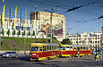 Tatra-T3SU #3080-3081 6-го маршрута поворачивает с Пролетарской площади на улицу Полтавский шлях