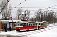 Tatra-T3SUCS #3080-3081 3-го маршрута на улице Москалевской возле улицы Бажана