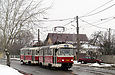 Tatra-T3SUCS #3080-3081 3-го маршрута на улице Москалевской в районе Югорского переулка