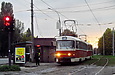 Tatra-T3SUCS #3080-3081 3-го маршрута на улице Полтавский Шлях возле станции метро "Холодная Гора"